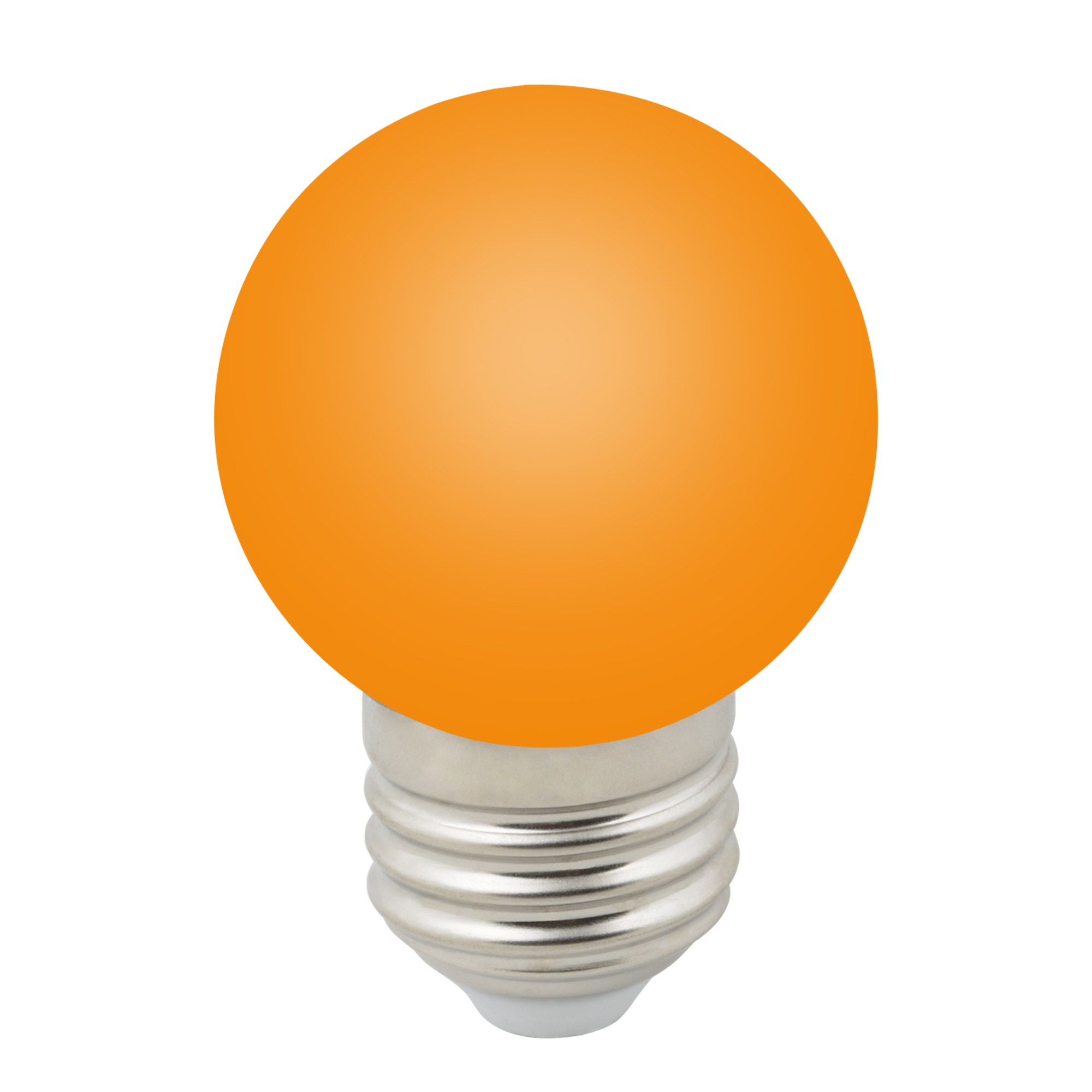 LED-G45-1W/ORANGE/E27/FR/С Лампа декоративная светодиодная. Форма "шар", матовая. Цвет оранжевый. Ка