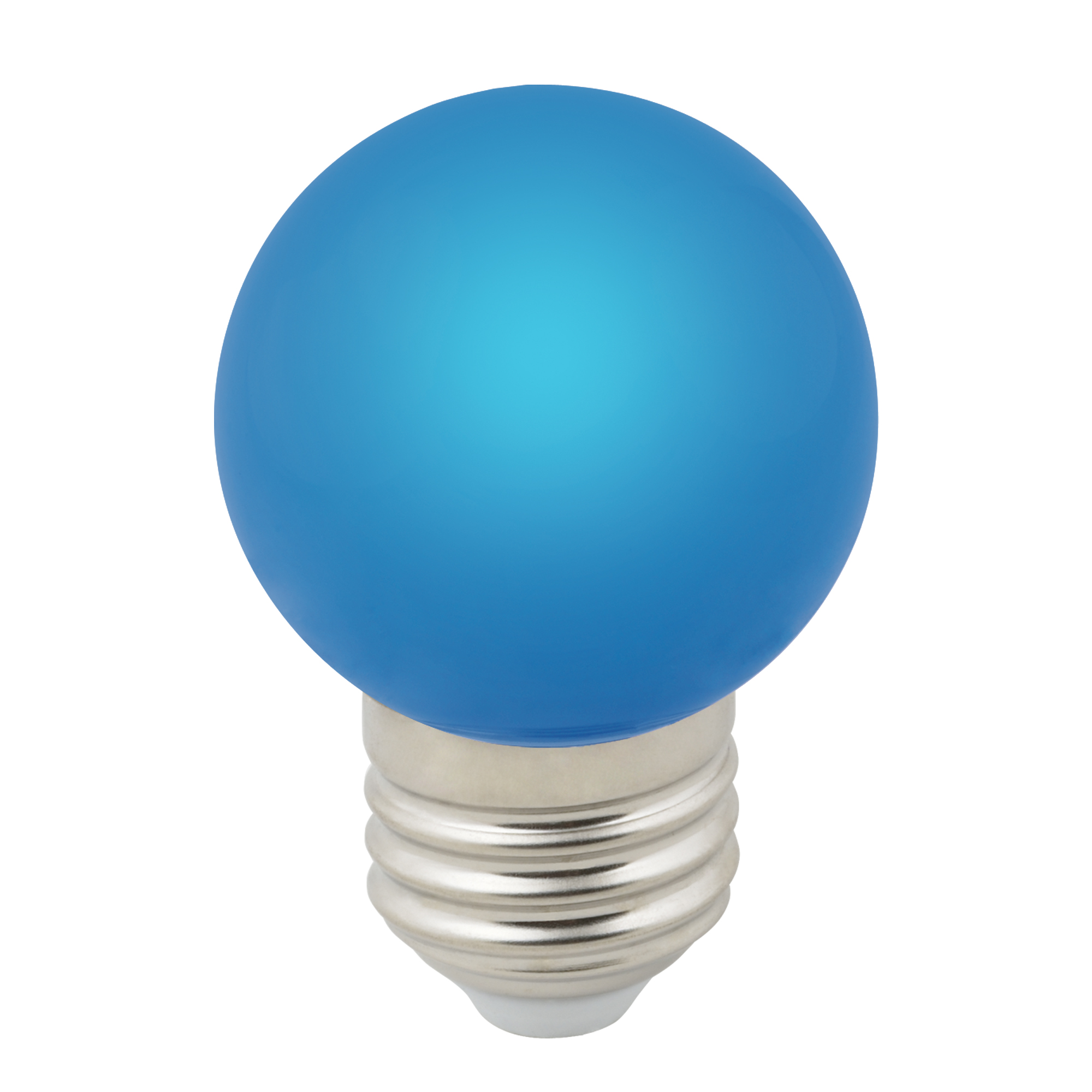 LED-G45-1W/BLUE/E27/FR/С Лампа декоративная светодиодная. Форма "шар", матовая. Цвет синий. ТМ Volpe