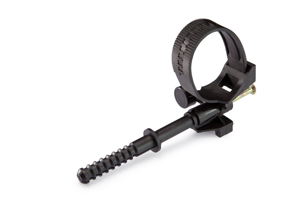 Кабельная стяжка разъёмная под дюбель 7х150 чёр.