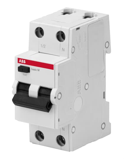 ABB Basic M Автоматический выключатель дифференциального тока (АВДТ),1P+N,10А,C,30мA, AC, BMR415C10, шт