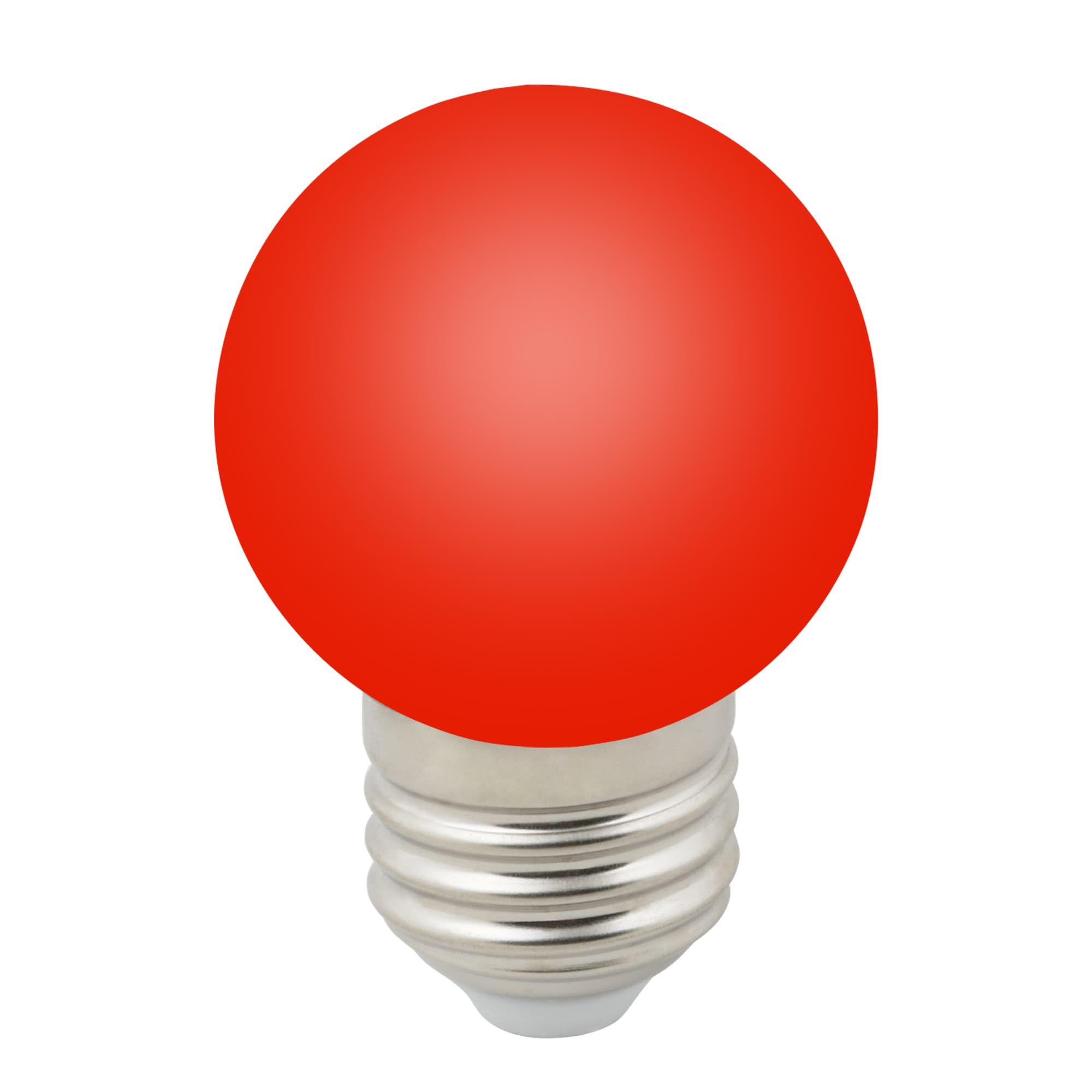 LED-G45-1W/RED/E27/FR/С Лампа декоративная светодиодная. Форма "шар",матовая. Цвет красный.ТМ Volpе