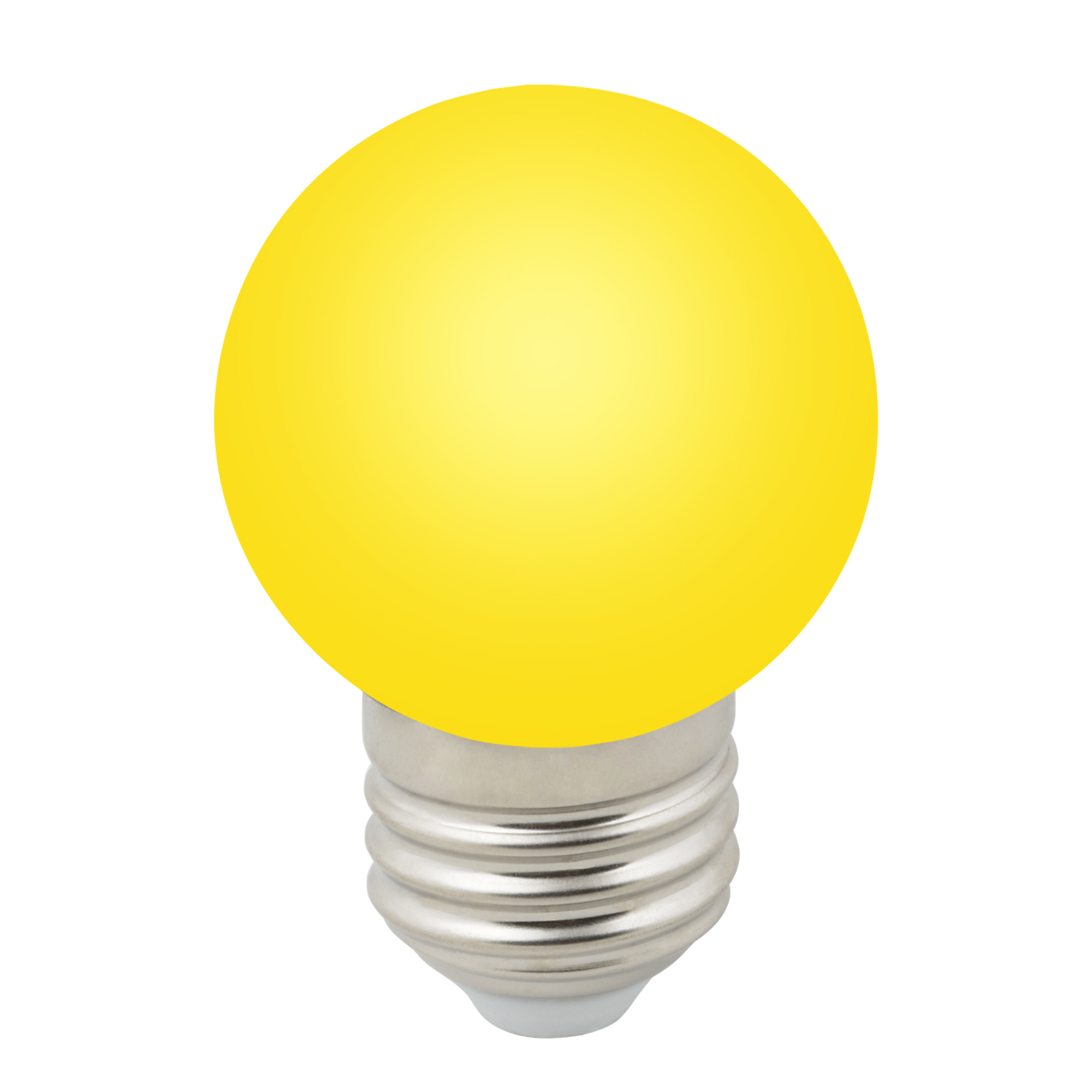 LED-G45-1W/YELLOW/E27/FR/С Лампа декоративная светодиодная. Форма "шар", матовая. Цвет желтый.ТМ Vol